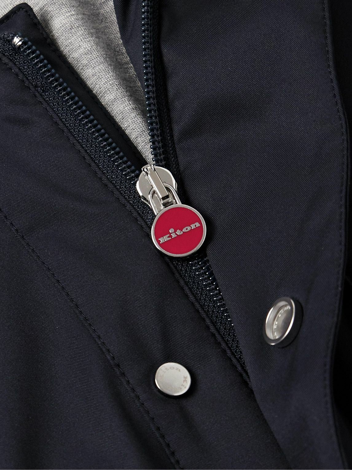 Kiton - Tech-Twill Overshirt - Blue