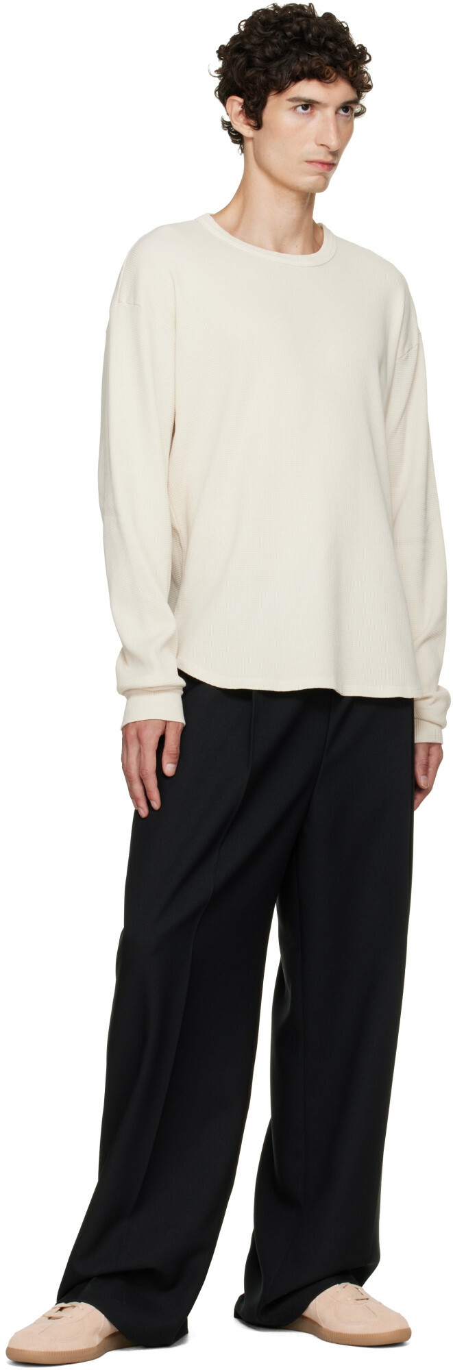 Les Tien Off-White Thermal Baseball Hem T-shirt