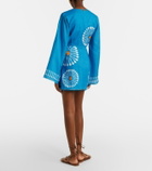 Cala de la Cruz Vera floral linen minidress