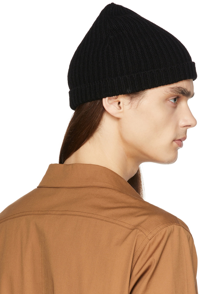 Rick Owens Black Cashmere Beanie