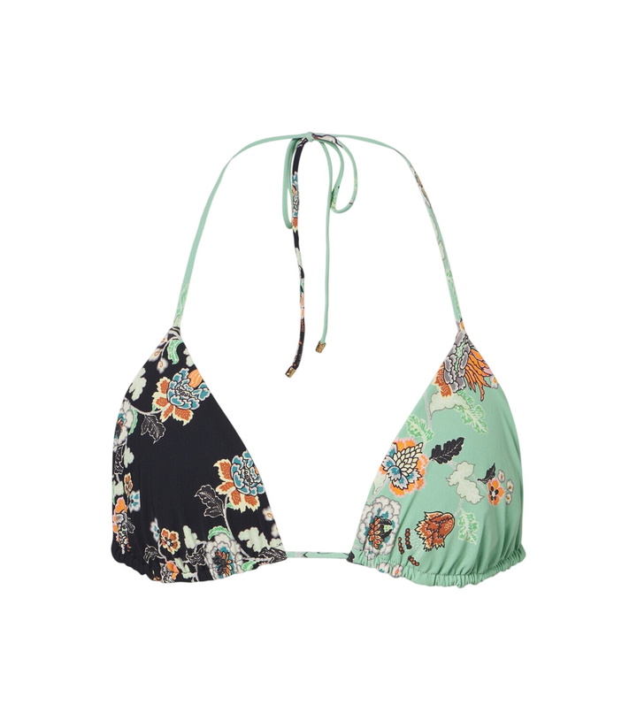 Photo: Roberto Cavalli Floral triangle bikini top