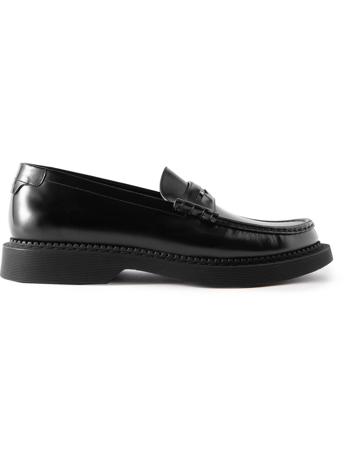 SAINT LAURENT - Anthony Embellished Leather Penny Loafers - Black Saint  Laurent