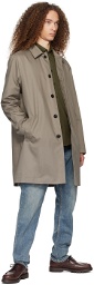 Sunspel Taupe Buttoned Coat