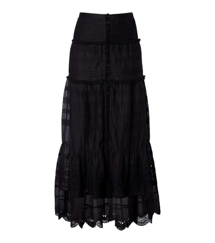 Photo: Marant Etoile Paoline lace-trimmed maxi skirt