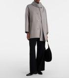 'S Max Mara Scarf-detail virgin wool coat