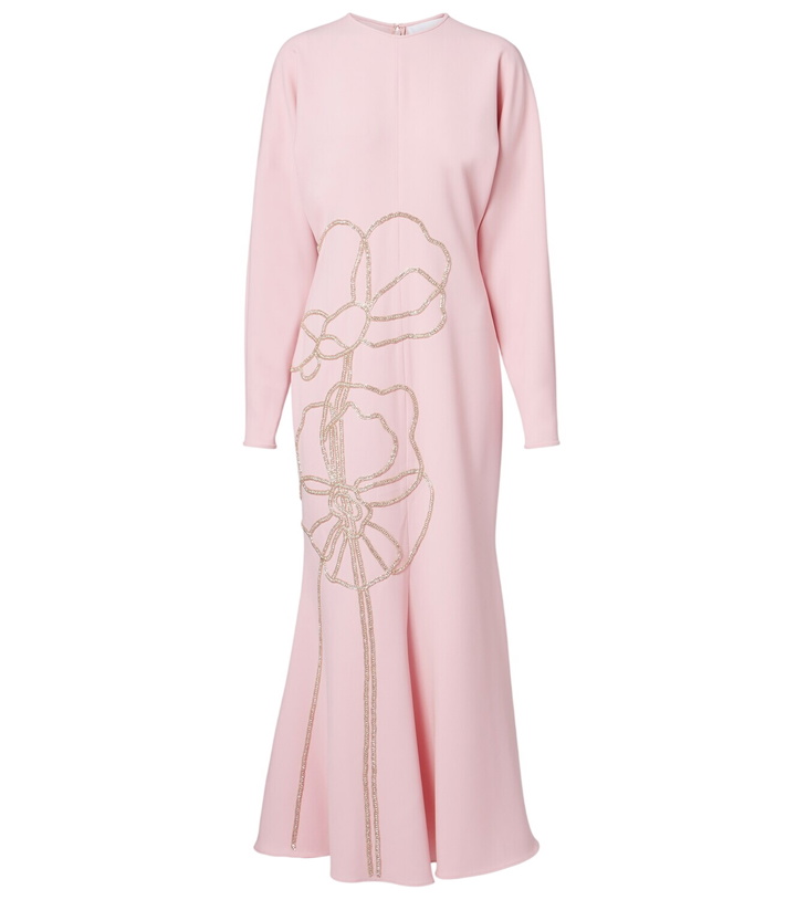 Photo: Costarellos Avenna embellished crêpe midi dress
