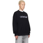Off-White Black Big Bookish Skate Crewneck Sweatshirt