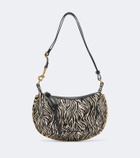 Isabel Marant Oskan Moon printed calf hair shoulder bag