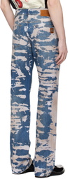 AMIRI Blue Bleached Straight Flare Jeans