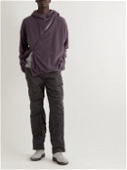 POST ARCHIVE FACTION - 4.0 Center Convertible Fleece Zip-Up Hoodie - Purple