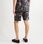 DESMOND & DEMPSEY - Rie Takeda Samurai Printed Cotton Pyjama Shorts - Black