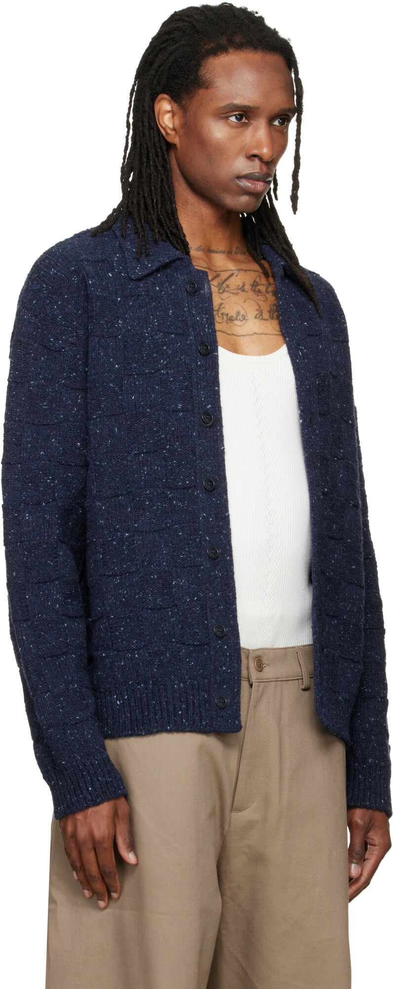 YMC Navy Rat Pack Cardigan