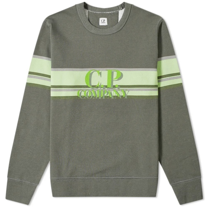 Photo: C.P. Company Stripe Logo Crew Sweat