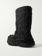 Balenciaga - Crocs Faux Fur and Rubber Platform Boots - Black