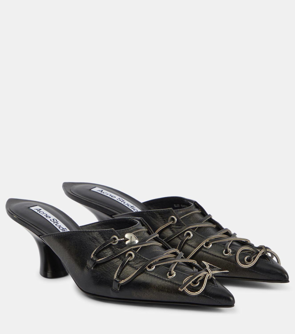 Acne Studios Leather lace-up mules Acne Studios
