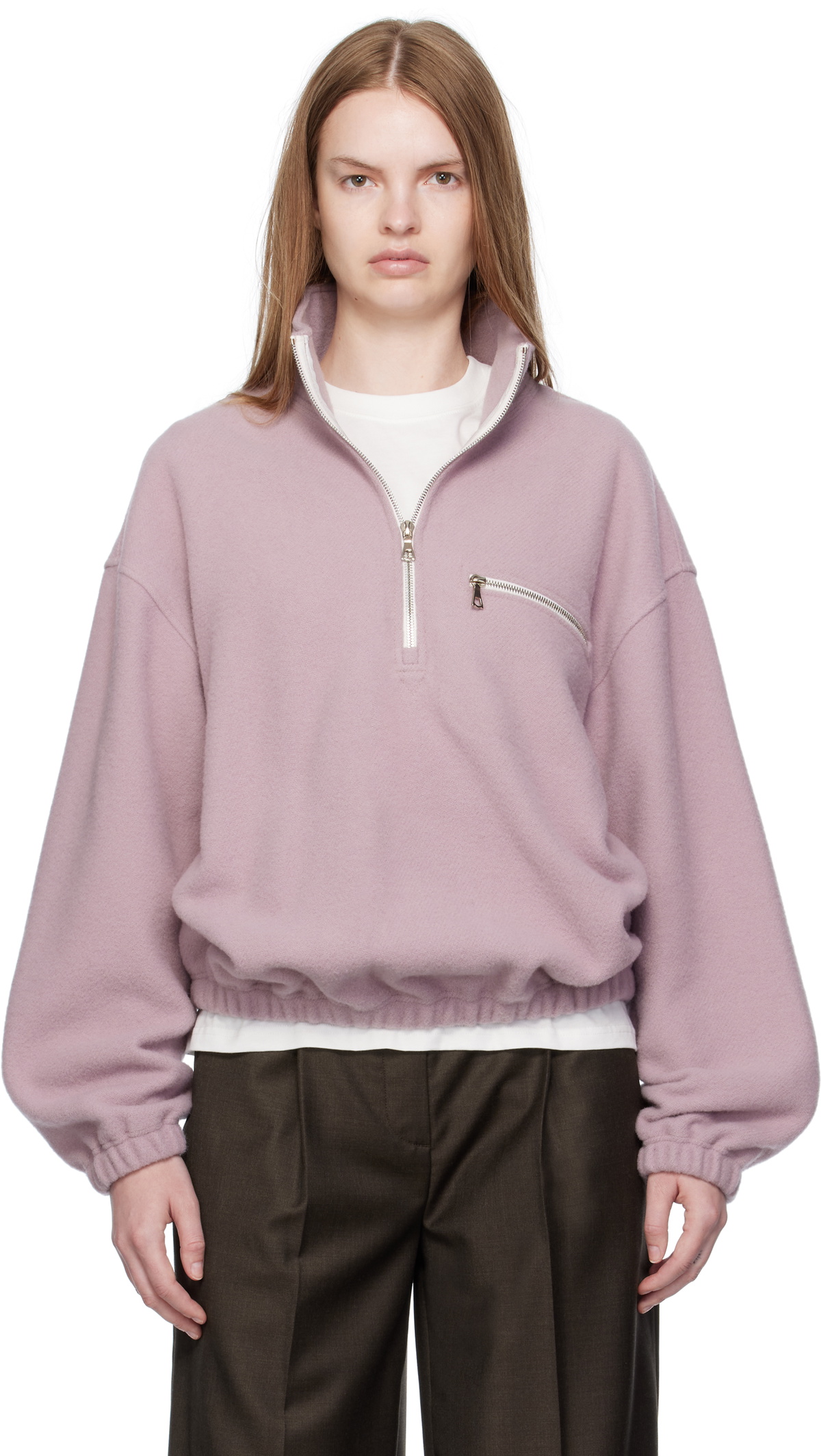 Rier Purple Fleece Sweater