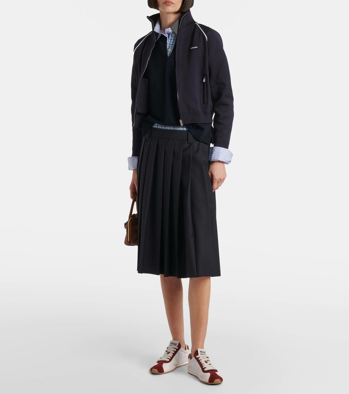 Miu Miu Logo zip-up sweatshirt