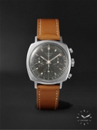 Wind Vintage - Vintage 1969 Heuer Camaro Hand-Wound Chronograph Stainless Steel and Leather Watch, Ref. No. 7220NT
