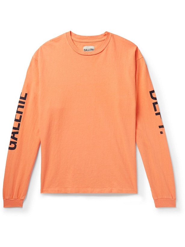 Photo: Gallery Dept. - French Collector Logo-Print Cotton-Jersey T-Shirt - Orange