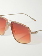 Jacques Marie Mage - Jagger Aviator-Style Silver and Rose Gold-Tone Sunglasses