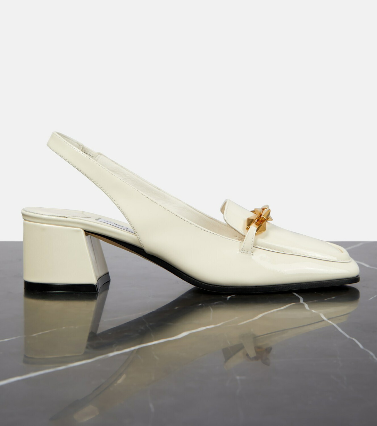 【Jimmy Choo】ダイヤモンド Tilda 45 patentレザースリングバッ ダイヤモンド マキシ / クリスタル |シルバーメタリックレザー