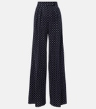 Max Mara Polka-dot jersey wide-leg pants