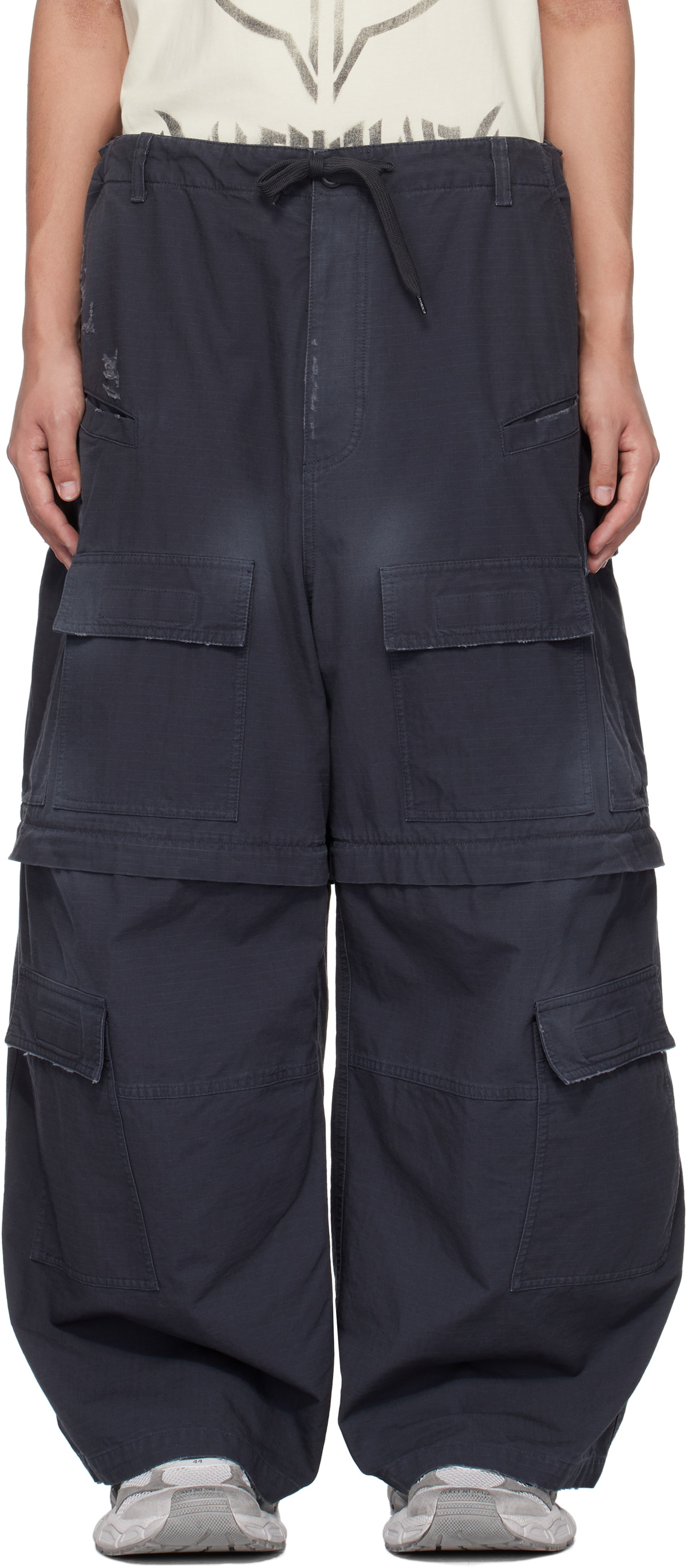 Balenciaga Gray Large Cargo Pants Balenciaga