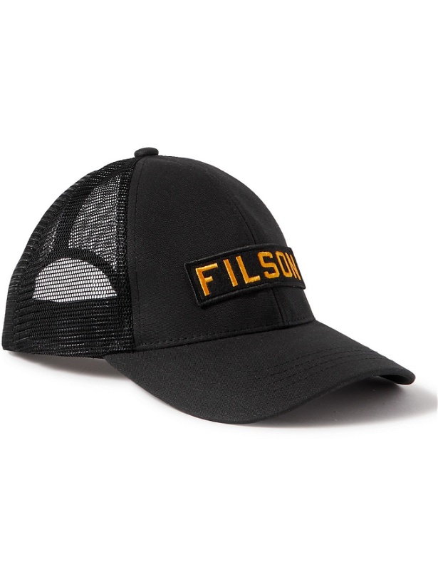 Photo: FILSON - Logo-Appliquéd Mesh-Panelled Cotton-Twill Baseball Cap