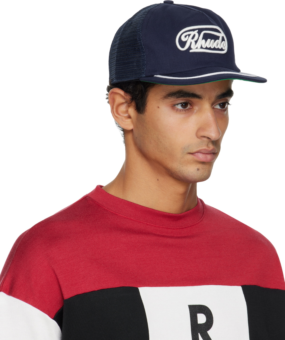 Rhude Navy 'Rhude' Patch Trucker Cap