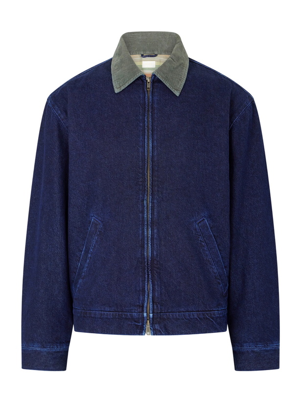 Photo: Aimé Leon Dore - Corduroy-Trimmed Denim Jacket - Blue