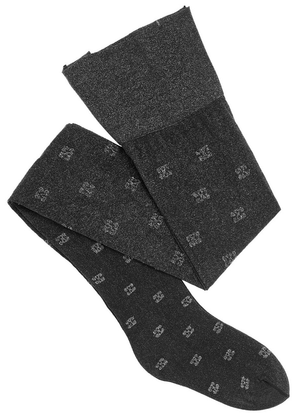 Photo: Ganni Butterfly Logo Glittered Tights Black