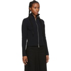 Tibi Black Cropped Tech Two-Way Sweater