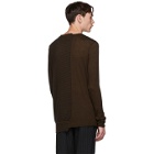 Ziggy Chen Brown and Black Striped Cashmere Sweater