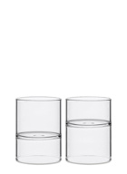 Set Of Two Revolution Rocks and Martini Glass in Transparent