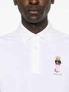 RLX Ralph Lauren White Polo Bear Piqué Polo Shirt