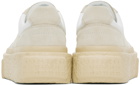 MM6 Maison Margiela Off-White & Beige Gambetta Lace-Up Platform Sneakers