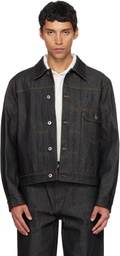 COOR Navy Type 1 Rigid Denim Trucker Jacket