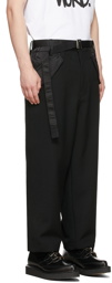 Sacai Black Wool & Nylon Trousers