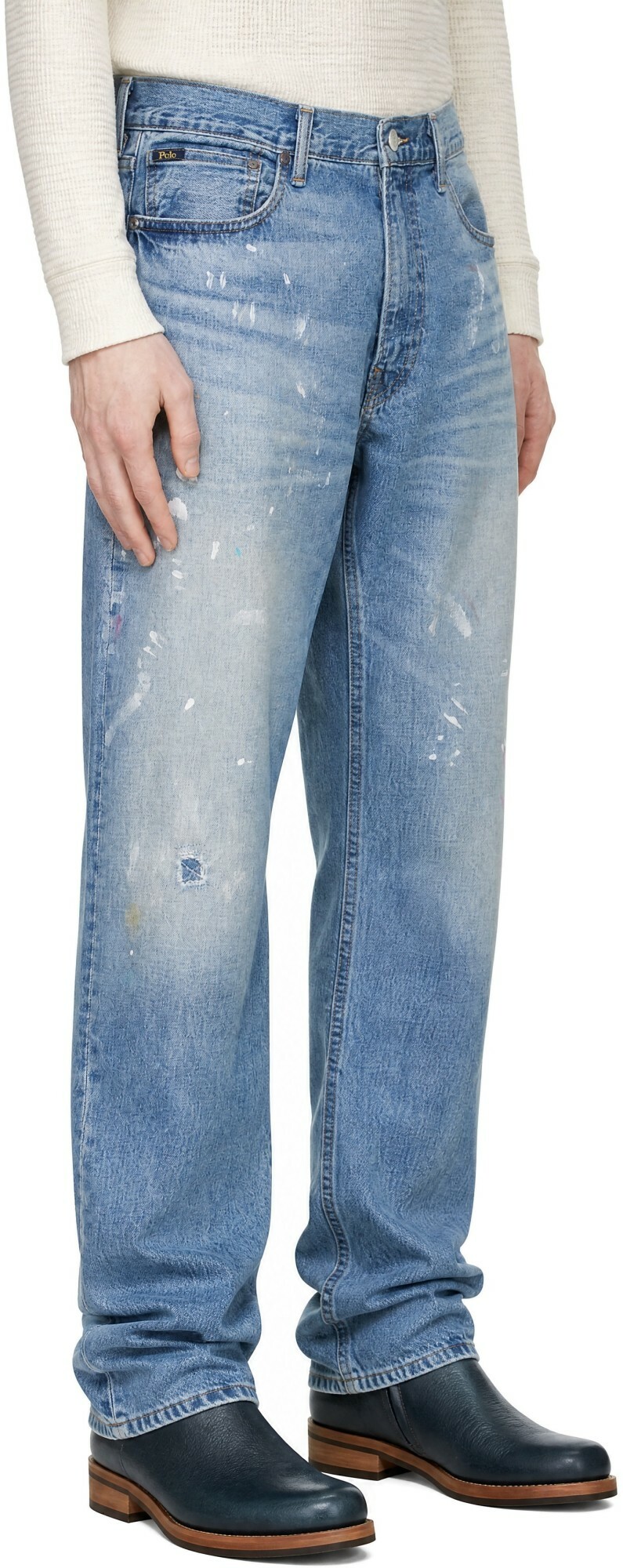 Polo Ralph Lauren Blue Painted Straight Jeans