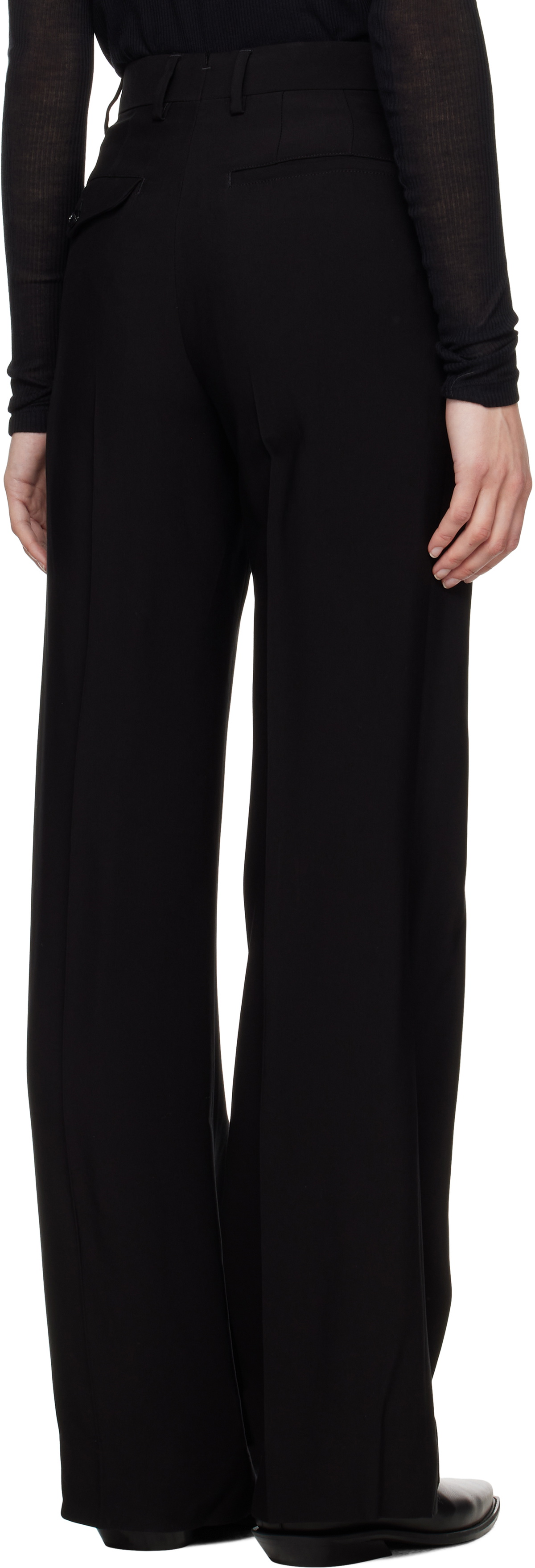 Ann Demeulemeester Black Maaike Flared Leg Comfort Trousers
