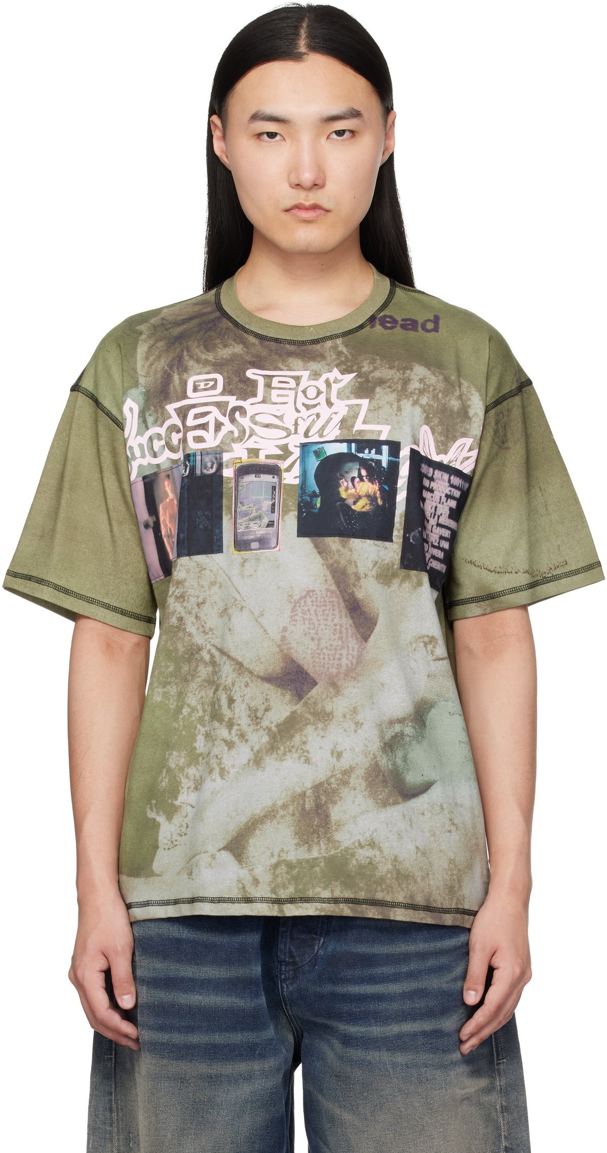 Diesel Khaki T-Cranet-Ls Long Sleeve T-Shirt Diesel