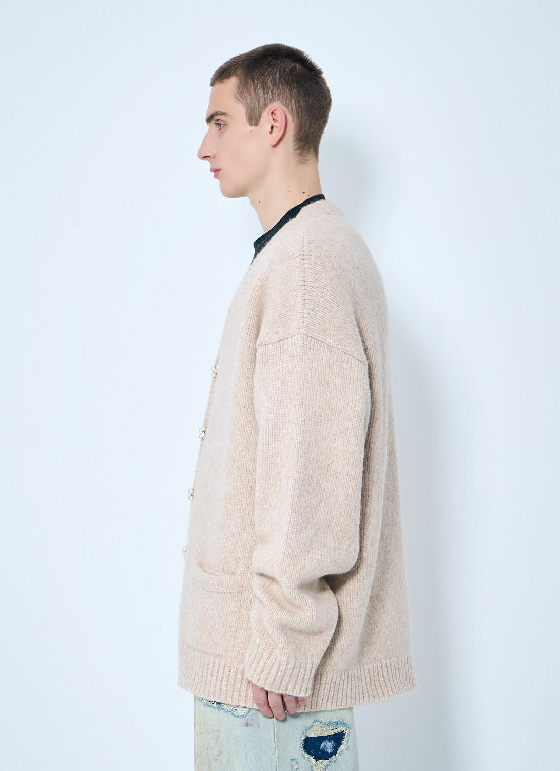 Vetements Classic Pearl Button Cardigan