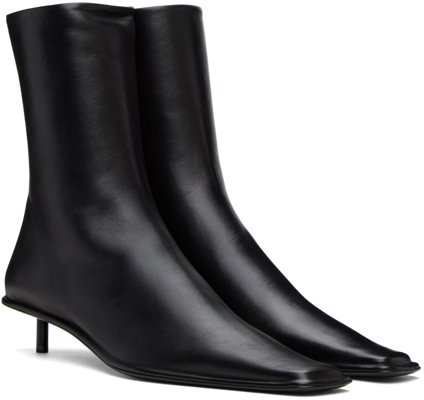 Jil Sander Black Square Toe Boots Jil Sander