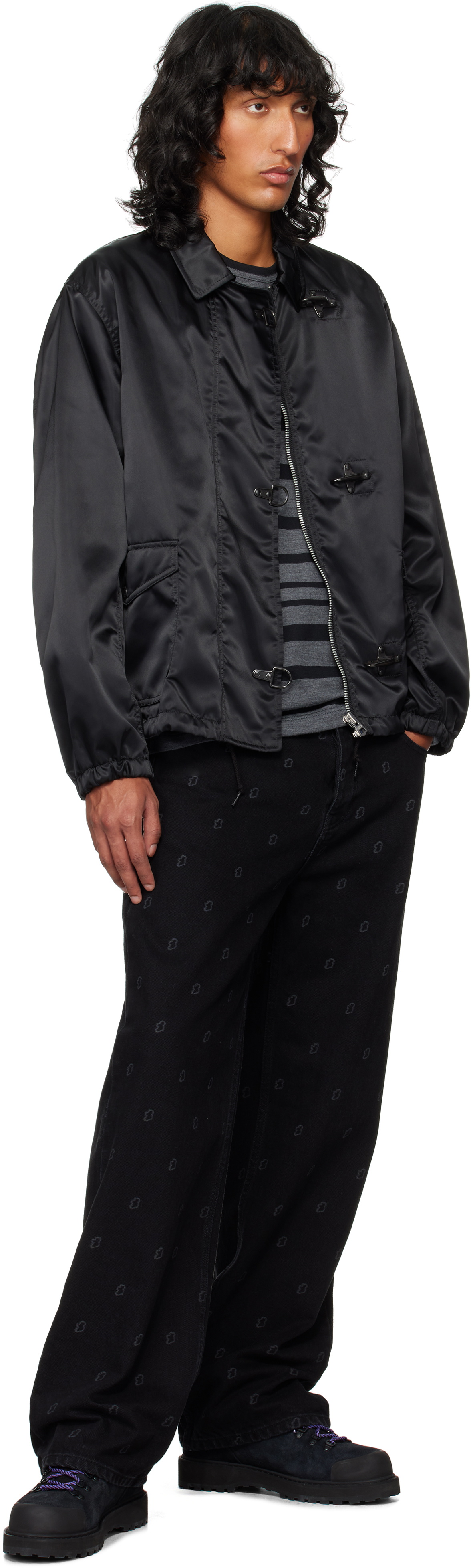 Robyn Lynch Black Laser Etched Eire Motif Jeans