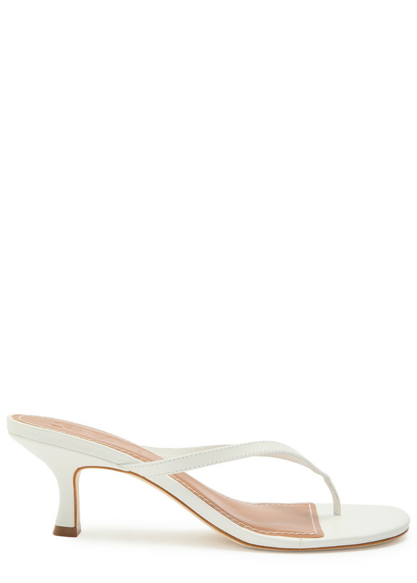 Photo: Staud Freja 60 Leather Mules White