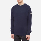 Moncler Men's Crew Neck Knit in Navy