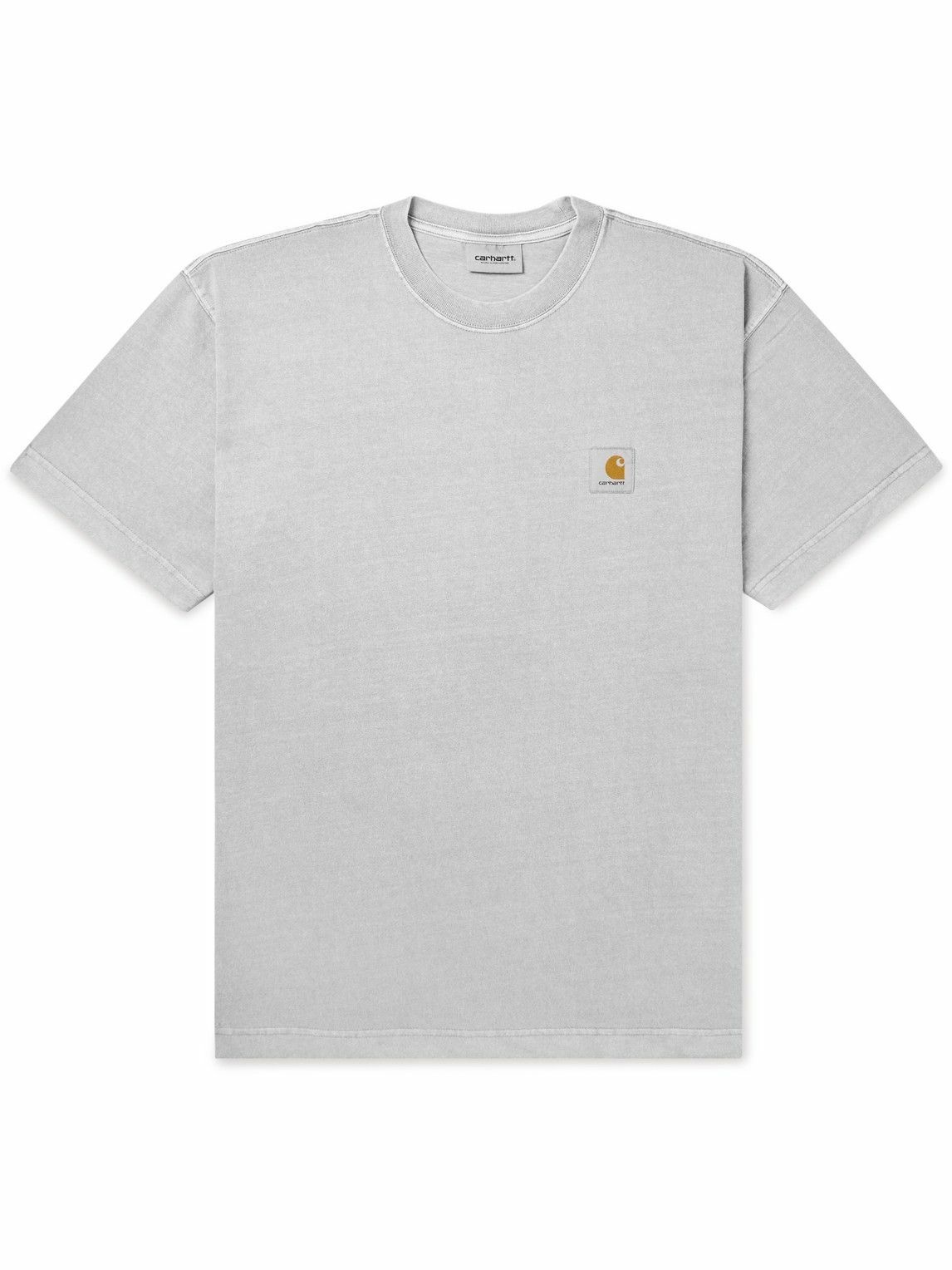 Carhartt WIP - Vista Logo-Appliquéd Cotton-Jersey T-Shirt - Gray ...