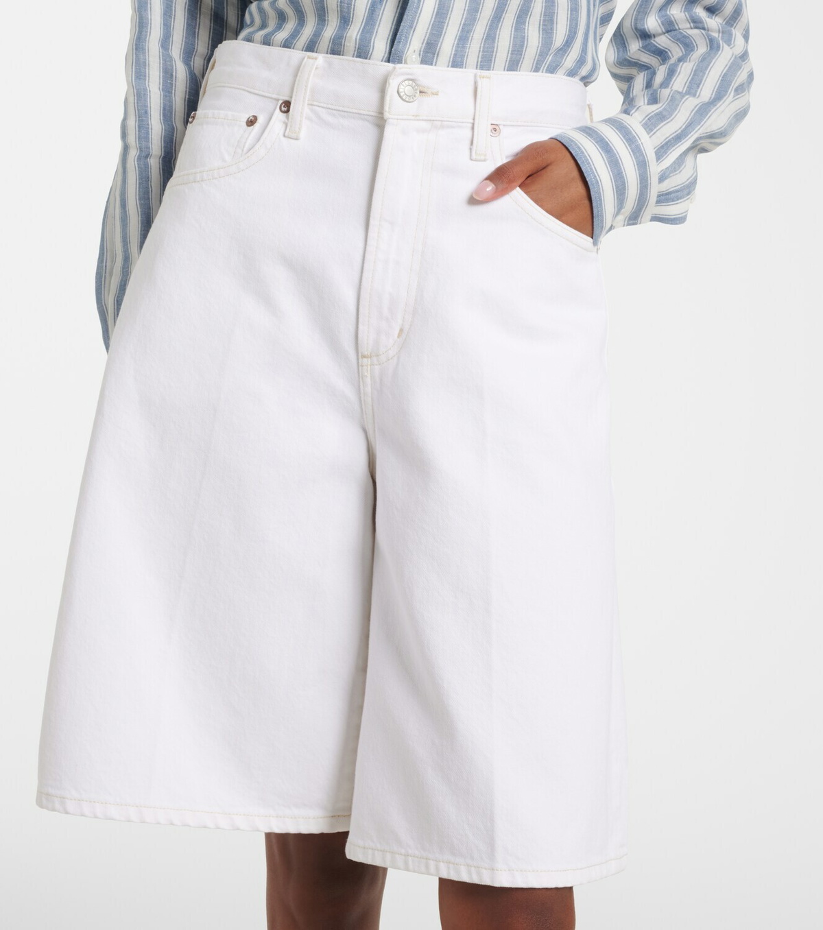 Agolde Nolan denim Bermuda shorts