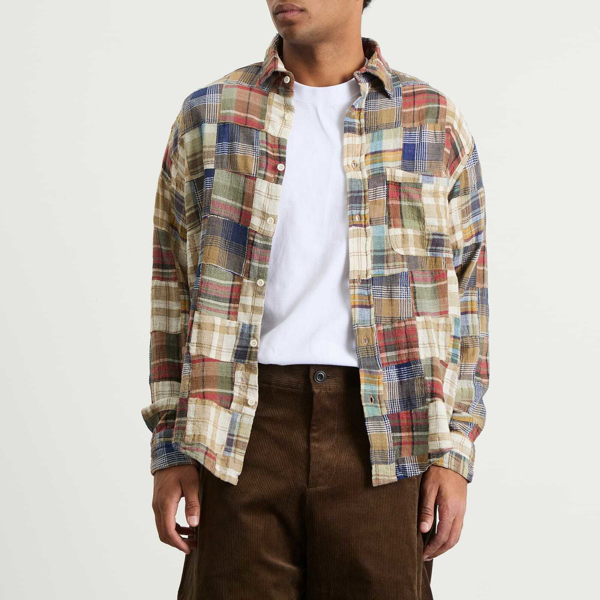 Café Mountain Men's Heritage Shirt in Madras Patchwork