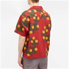 Bode Men's Marigold Wreath Vacation Shirt in Red